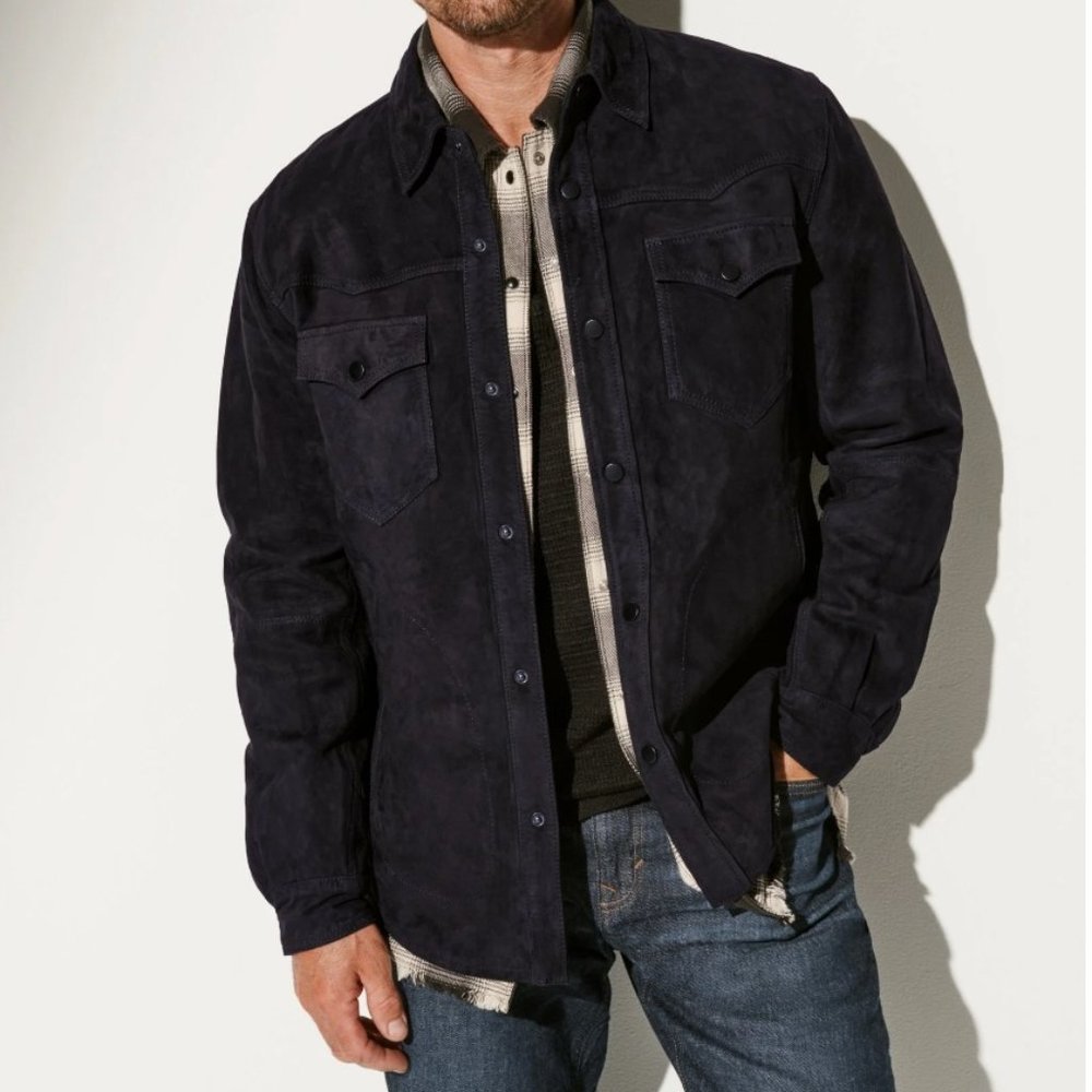 Sawyer Suede Leather Shirt Jacket